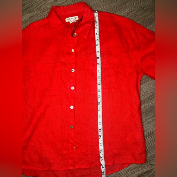 Rachel Zoe Scarlet Linen Shirt - Picture 11 of 11